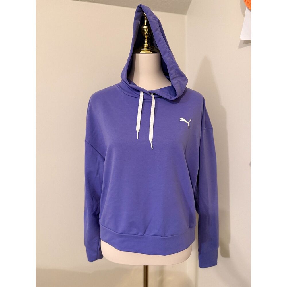 PUMA Women’s Purple Performance Cropped Hoodie Size M